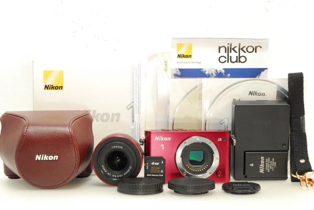 Nikon 1 J3 ❤️スマホ転送 ミラーレス 一眼レフ カメラ ニコン レッド