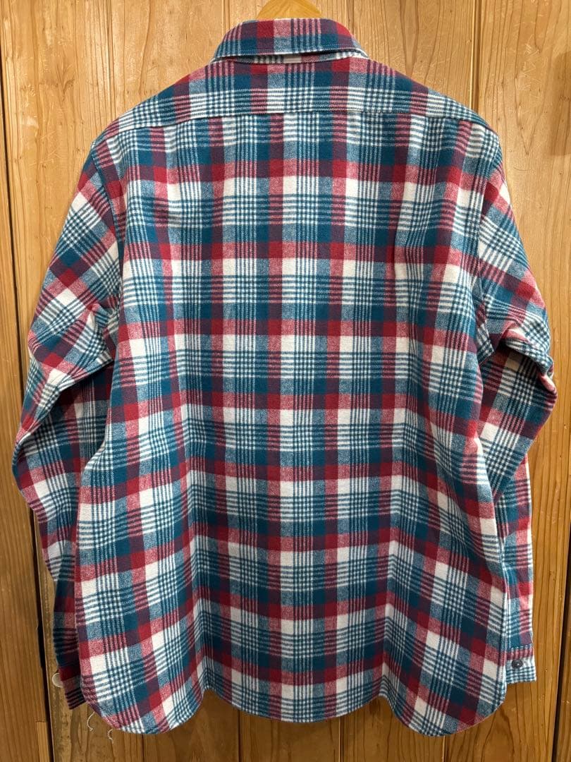 ウエアハウス　プリントチェックネルシャツ