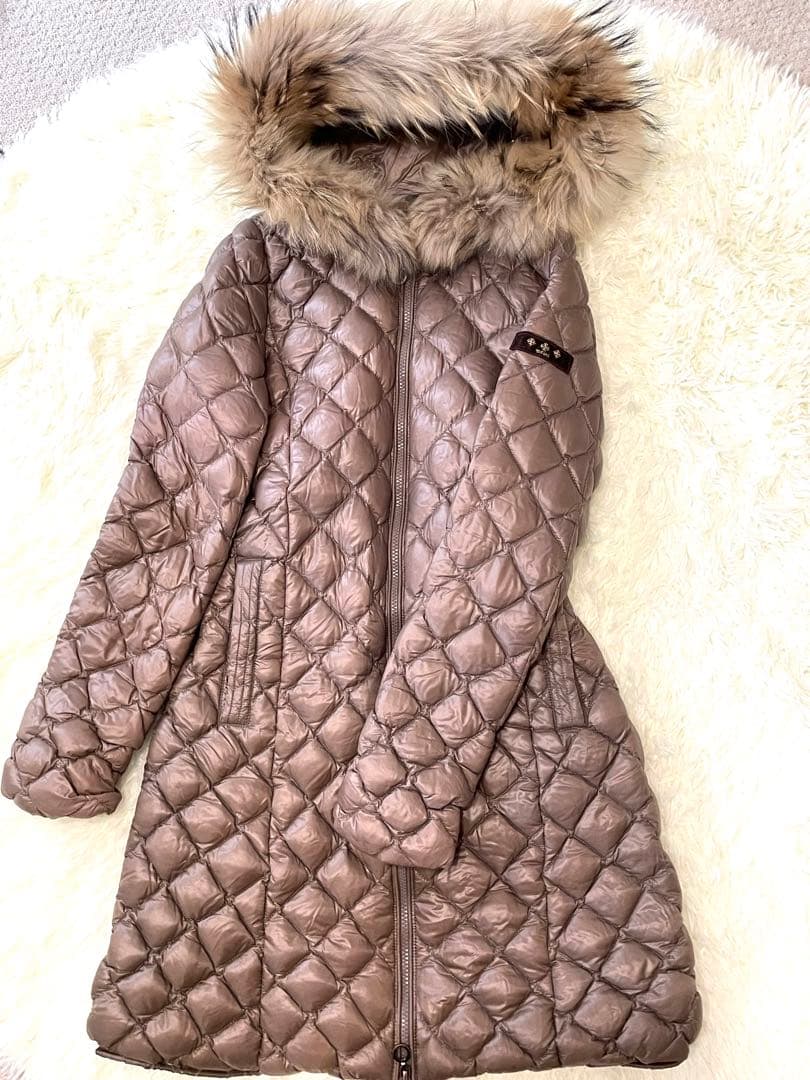 TATRAS タトラス ダウン　Ｗジッパー　ラクーン M　ファー取外し可