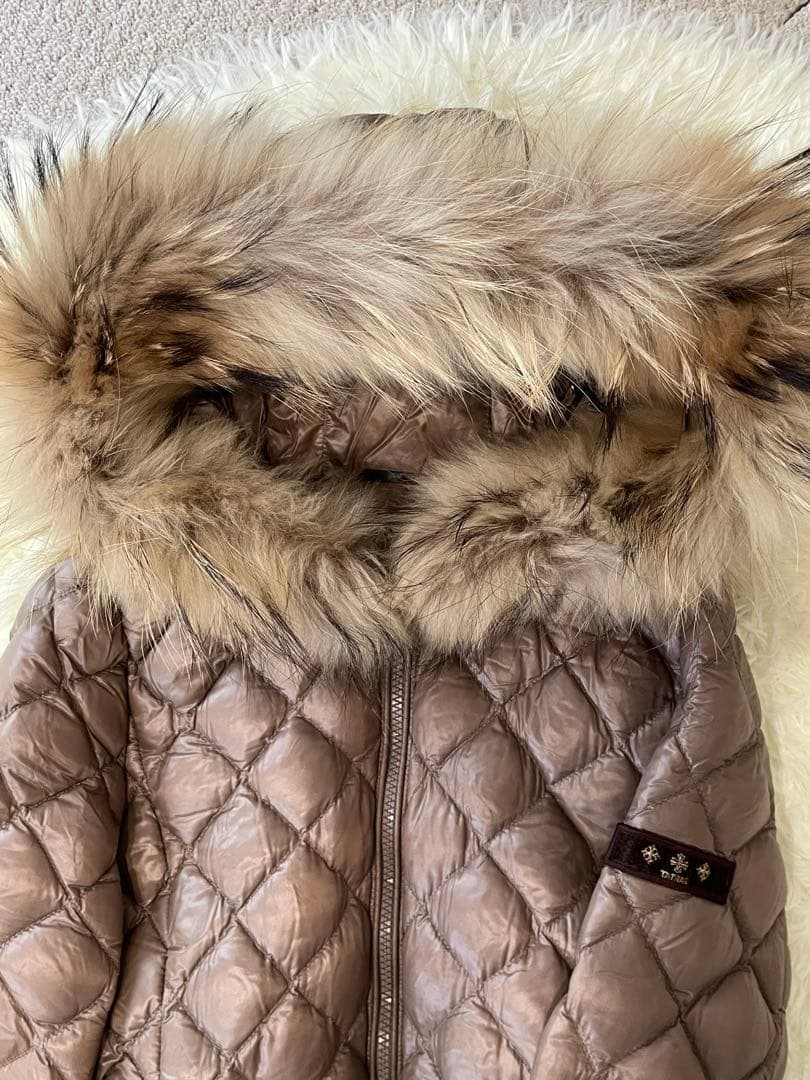 TATRAS タトラス ダウン　Ｗジッパー　ラクーン M　ファー取外し可