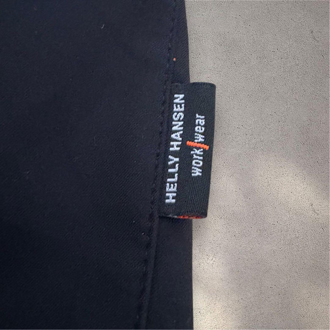 【N82】ヘリーハンセンワークウェアソフトシェルジャケットブラック×オレンジ