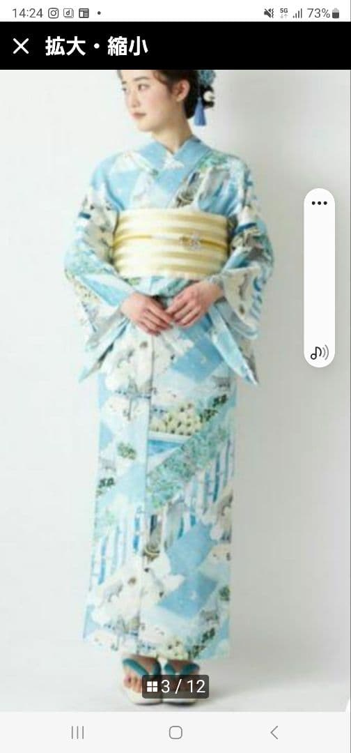 新品　セオアルファ　和風館　フロッタロッサ　浴衣　夏着物　サーシャのお散歩