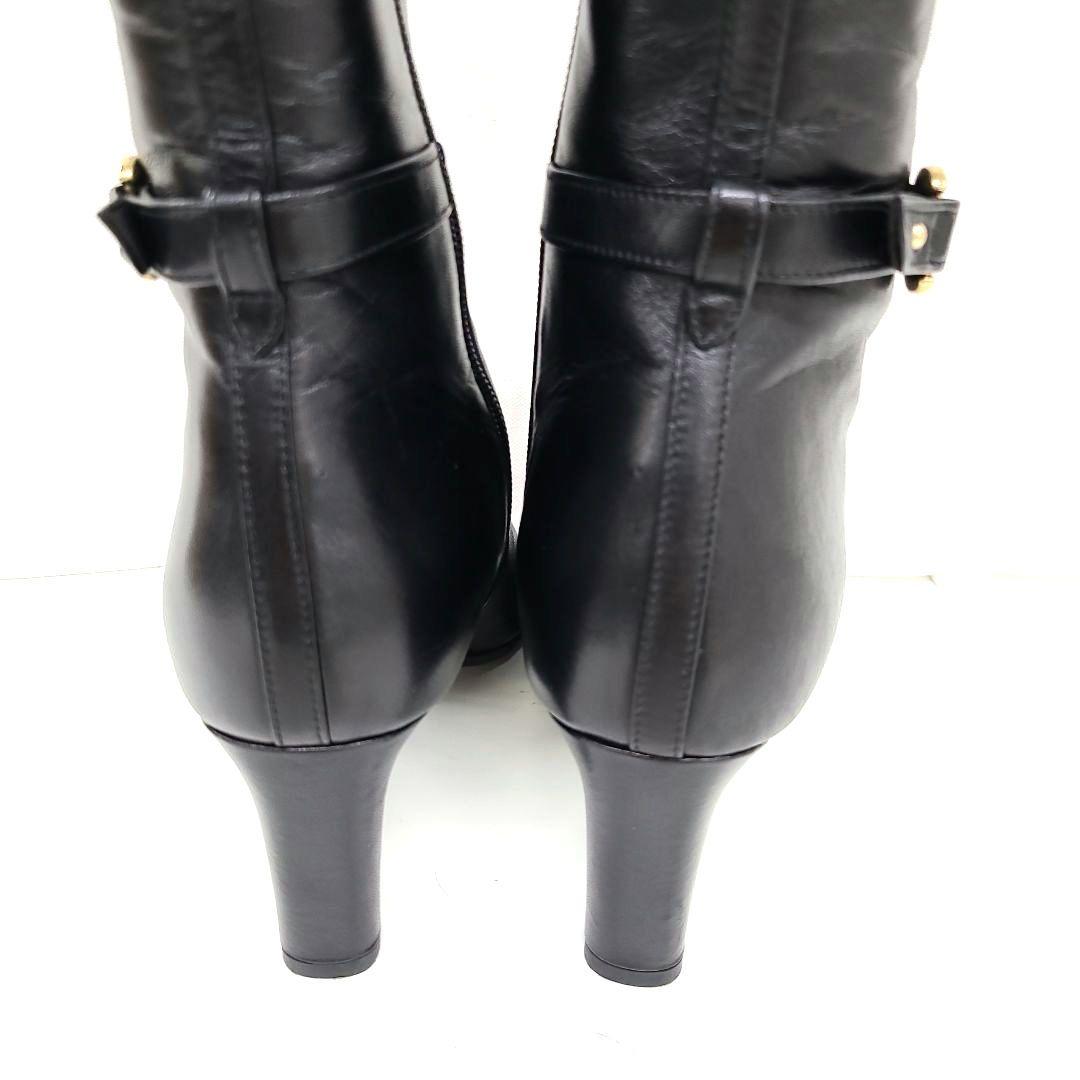 【日本製】UNTITLED カーフスキンロングブーツ 24.0　美脚