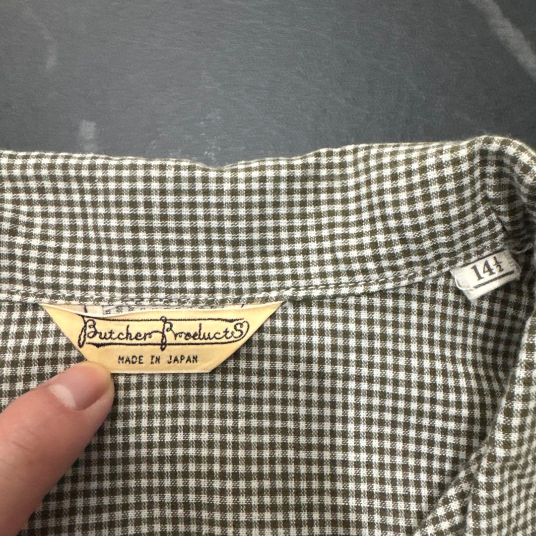 atlastco butcherproducts ギンガムシャツ 14 1/2