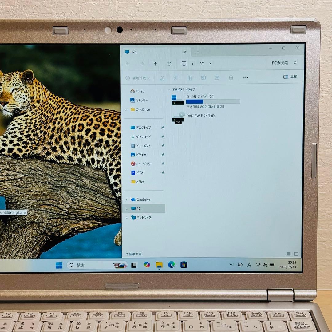レッツノート ノートPC Windows11 DVD オフィス付き P-148