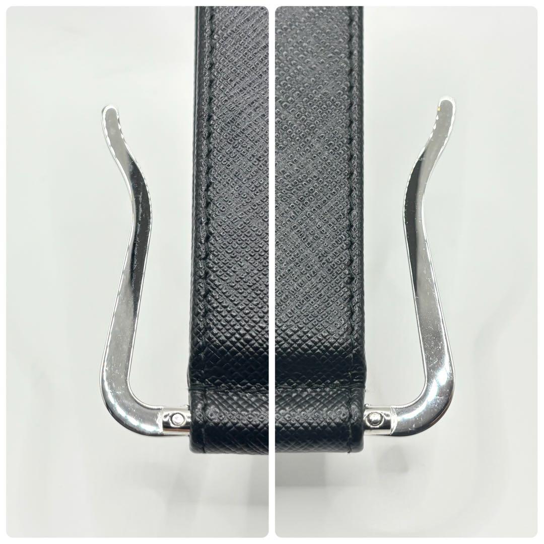 ✨未使用✨ICタグ✨PRADA マネークリップ　サフィアーノ　三角ロゴ　ブラック