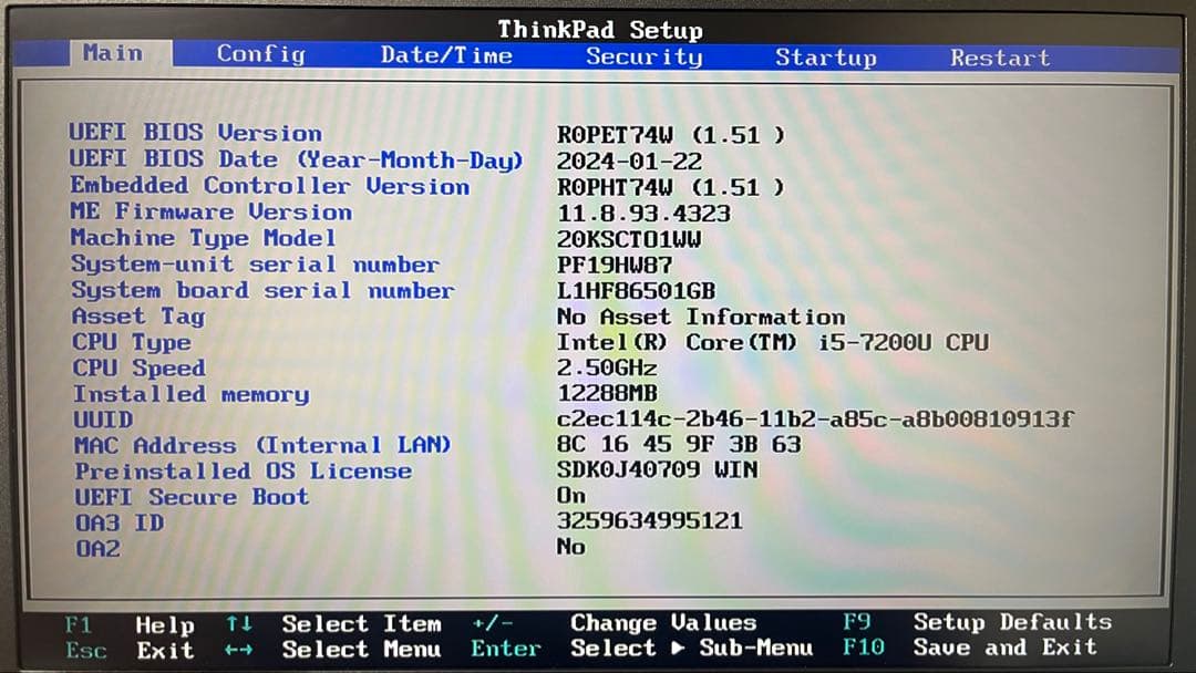 Windowsノート本体 ThinkPad E580