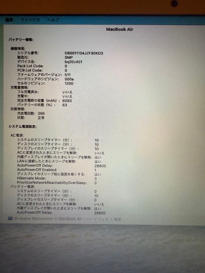 MacBook Air 13インチ 2015年モデル
