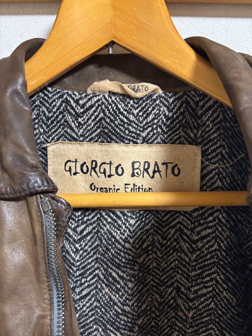 Giorgio Brato オーガニックエディション レザーライダースジャケット