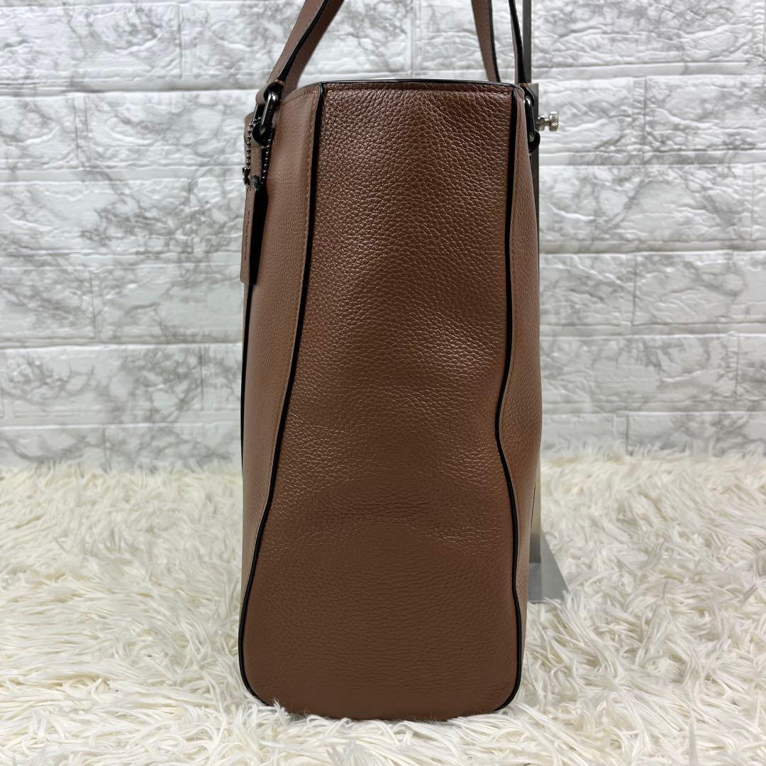 【未使用級】コーチ ビジネスバッグ ハドソン ダブルハンドル レザー