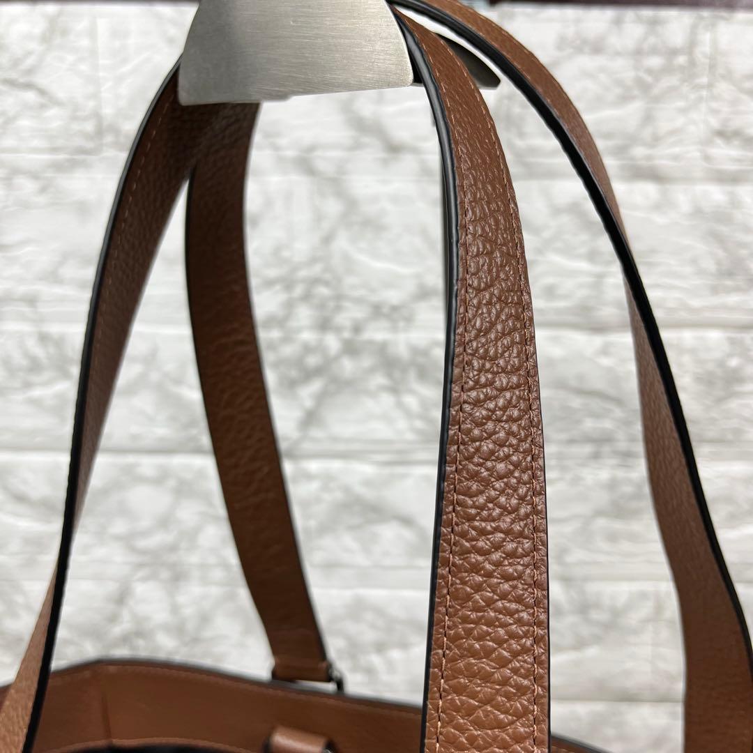 【未使用級】コーチ ビジネスバッグ ハドソン ダブルハンドル レザー