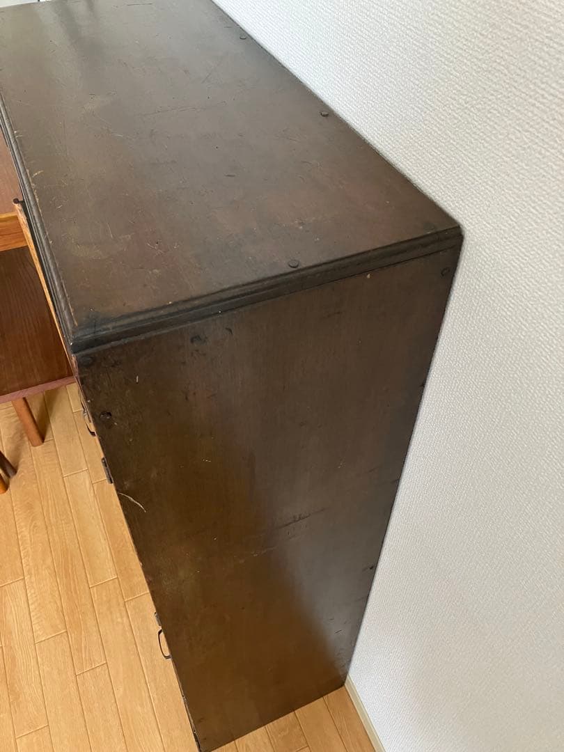 【Hamtaurosさま専用です】　アンティーク　木製ガラス扉キャビネット