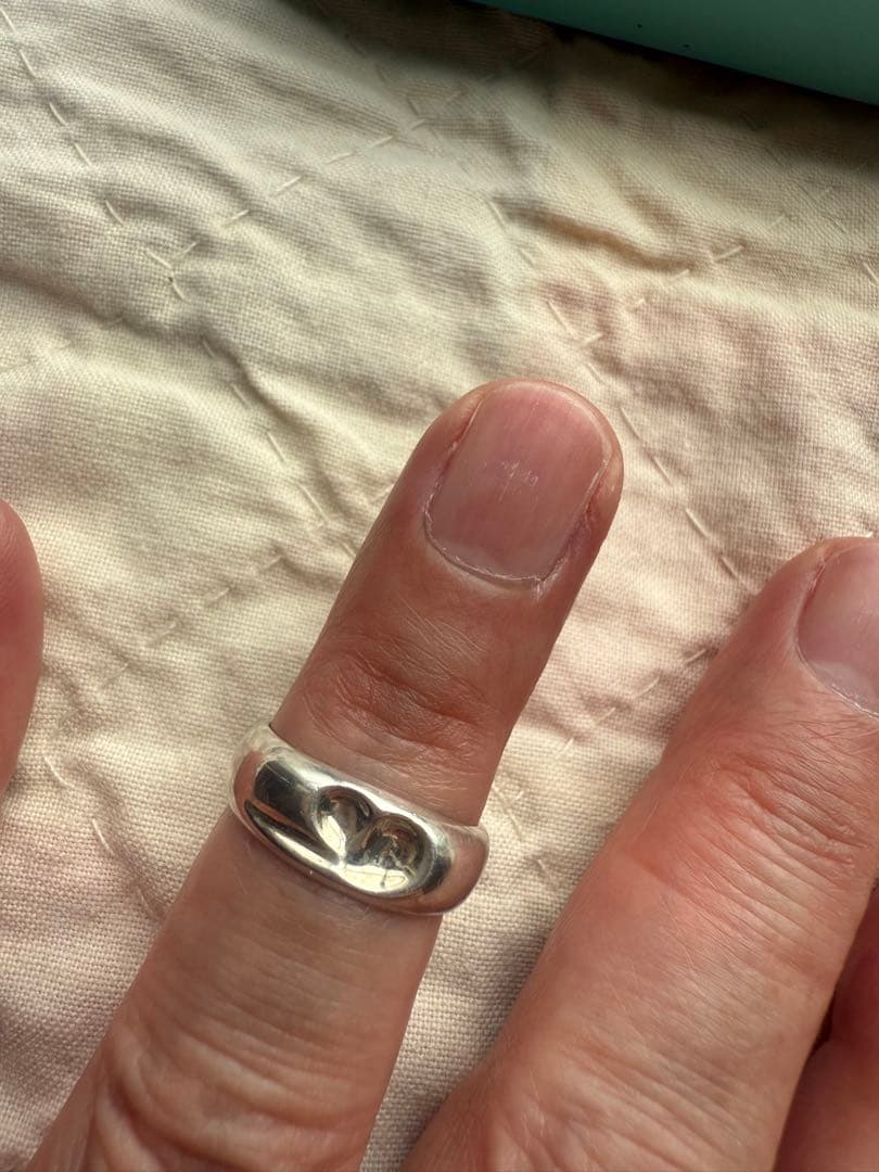 【廃盤レア】ティファニー エルサペレッティ シルバーリング 10号　箱付き