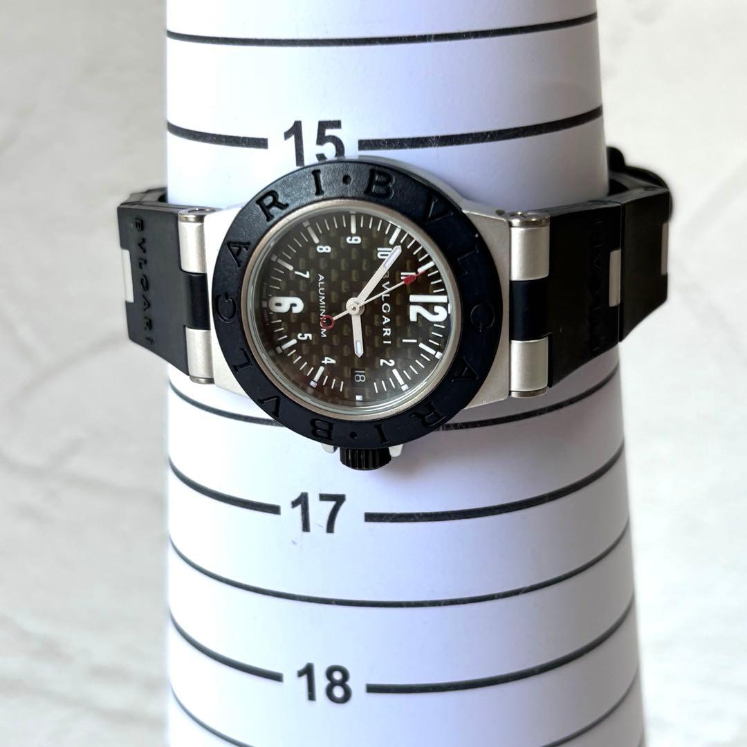 【美品/稼動】ブルガリ AL29TA アルミニウム デイト クォーツ レディース