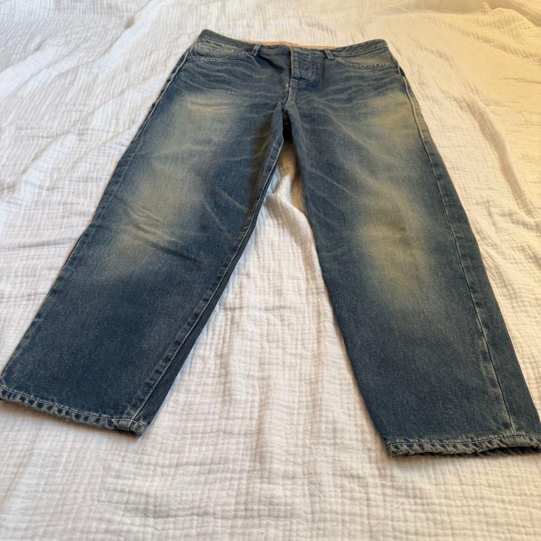 美品☆ミナペルホネンalwaysデニム ワイドパンツブルー 40