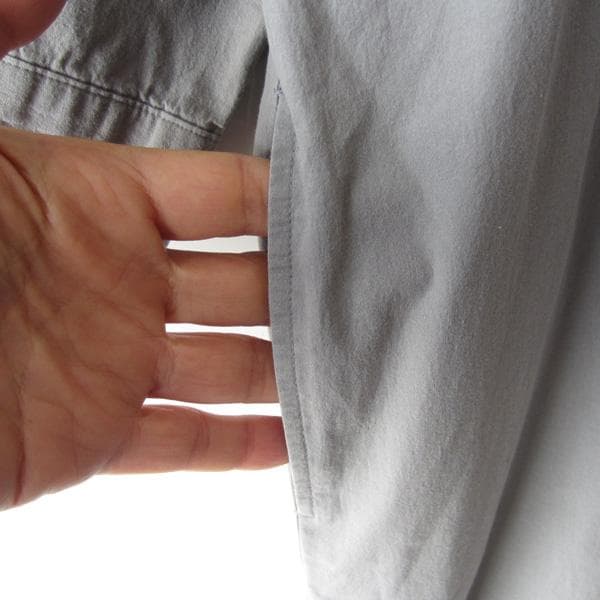 e*7様 美品　HUIS.／ハウス★　コットン　ロングシャツ　グレー　F