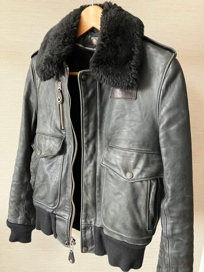 ミセス BACKBONE×Schott G-1レザーショットライダース