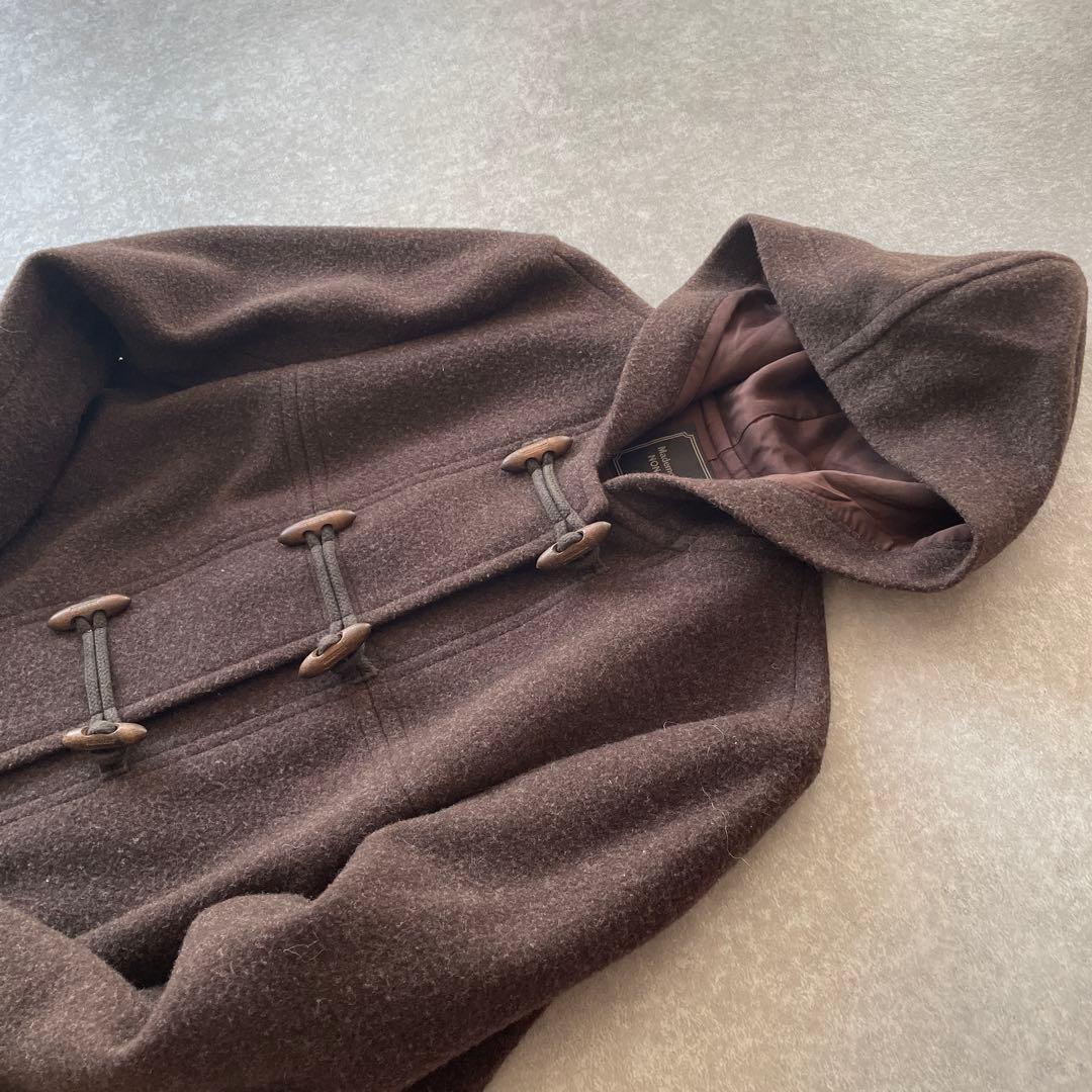 美品 マドモアゼルノンノン フード ダッフルコート ブラウン M