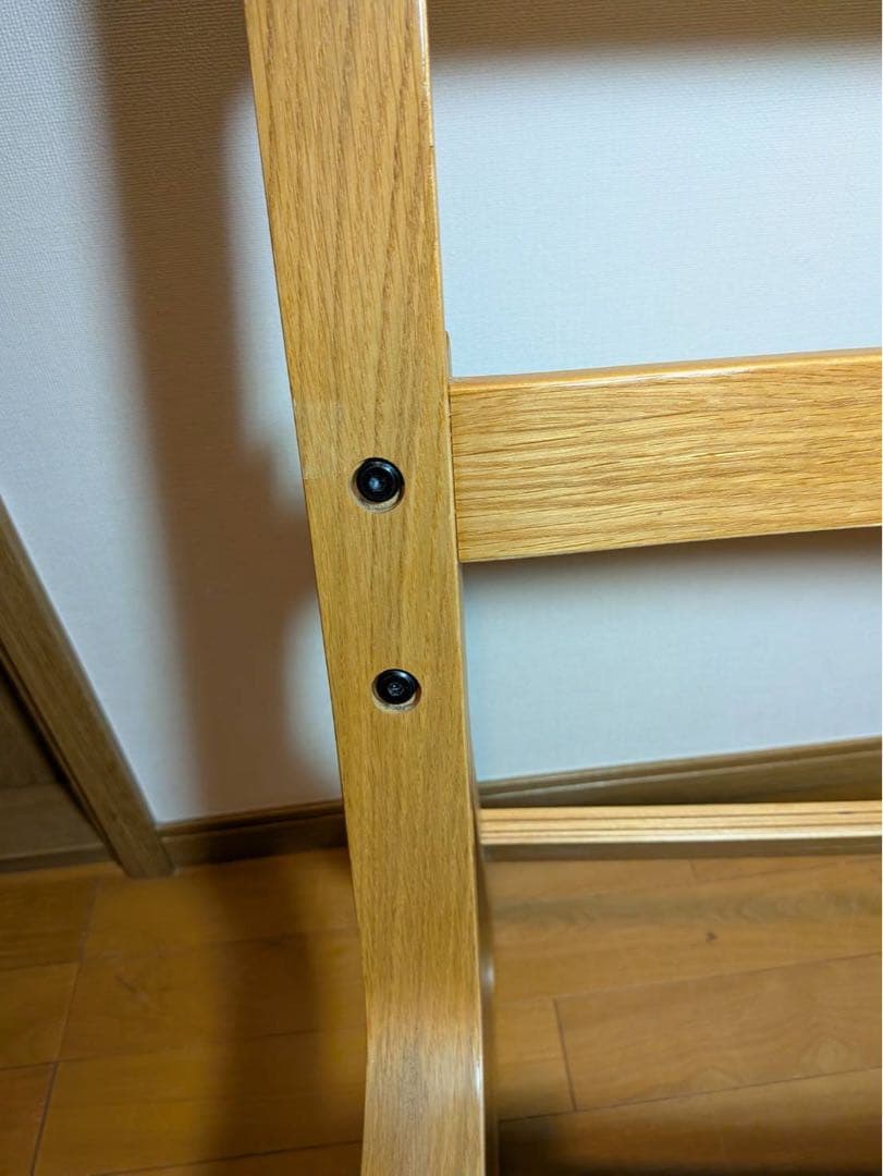 ■HT■無印良品リビングでもダイニングでもつかえるソファチェア 紺色オーク