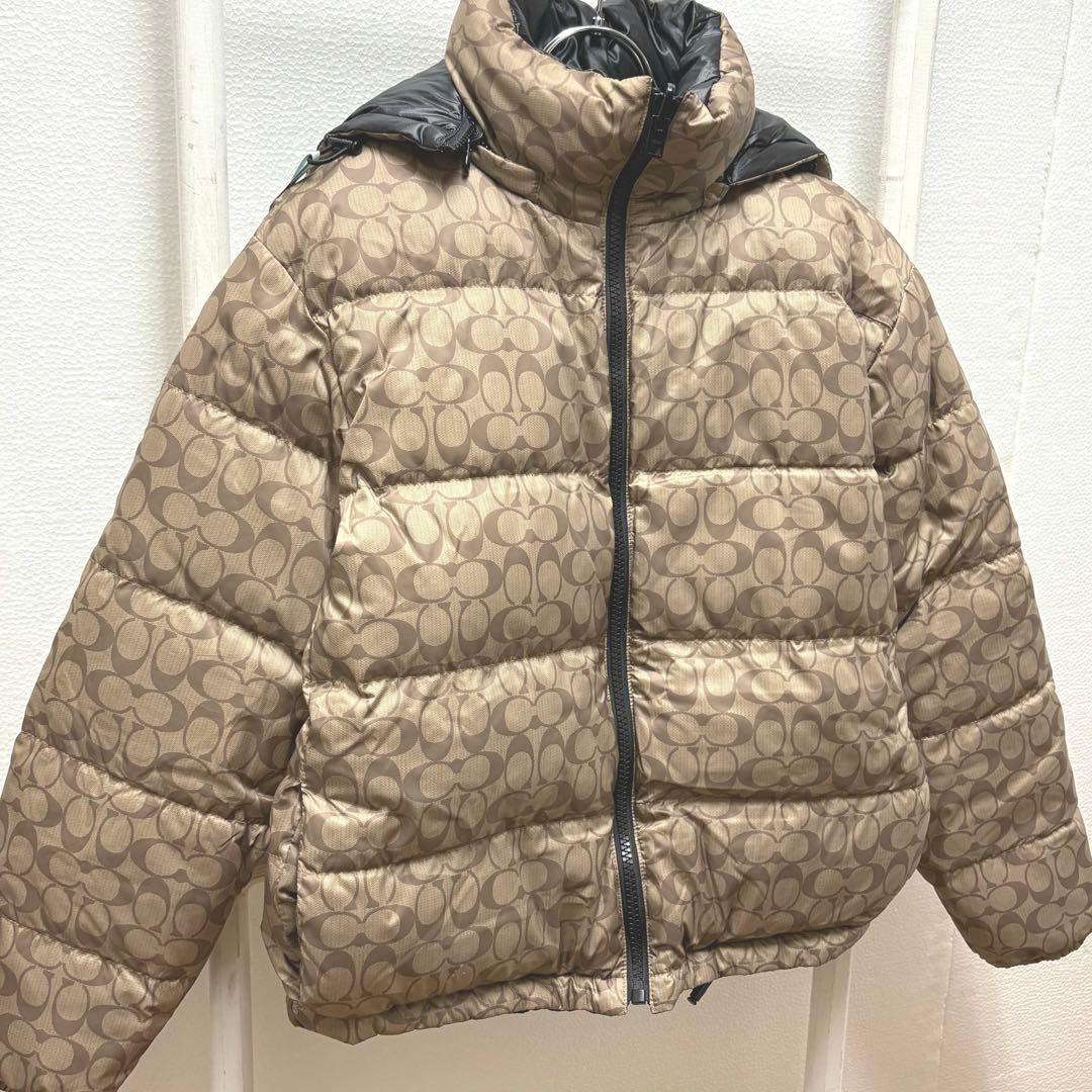【美品】COACH コーチシグネチャーダウンジャケット M