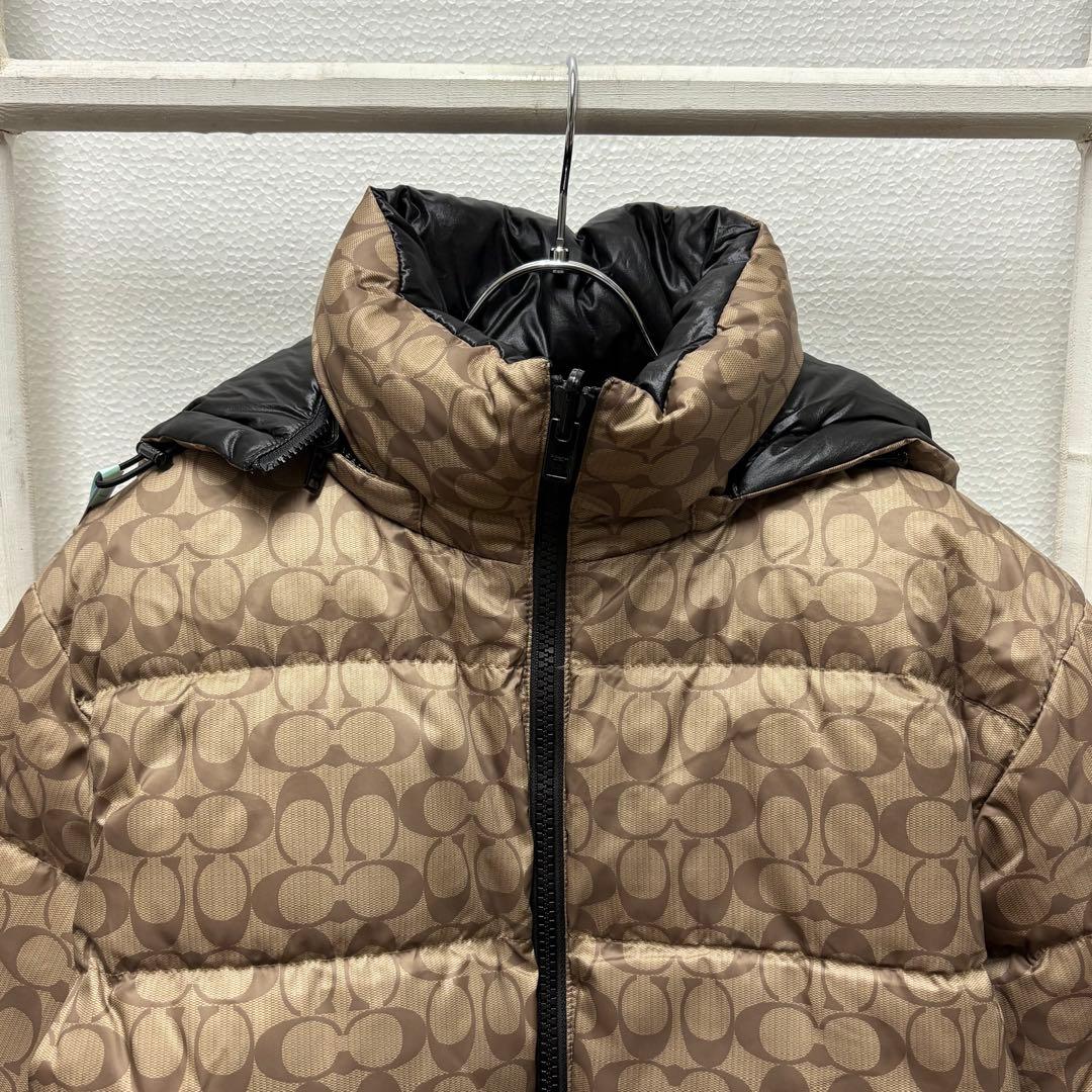 【美品】COACH コーチシグネチャーダウンジャケット M