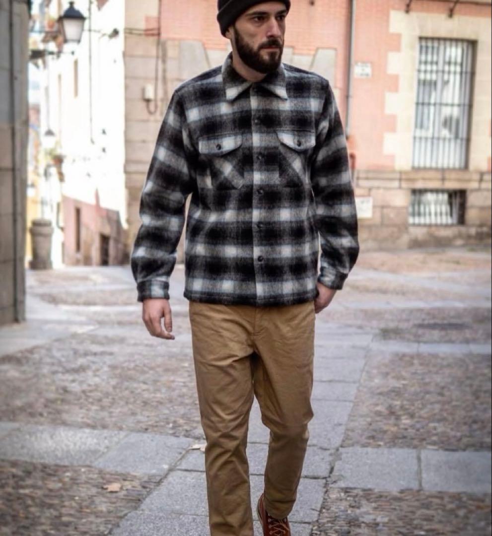 T*@様 超美品　トロフィークロージング ウールシャツ 17(XL)