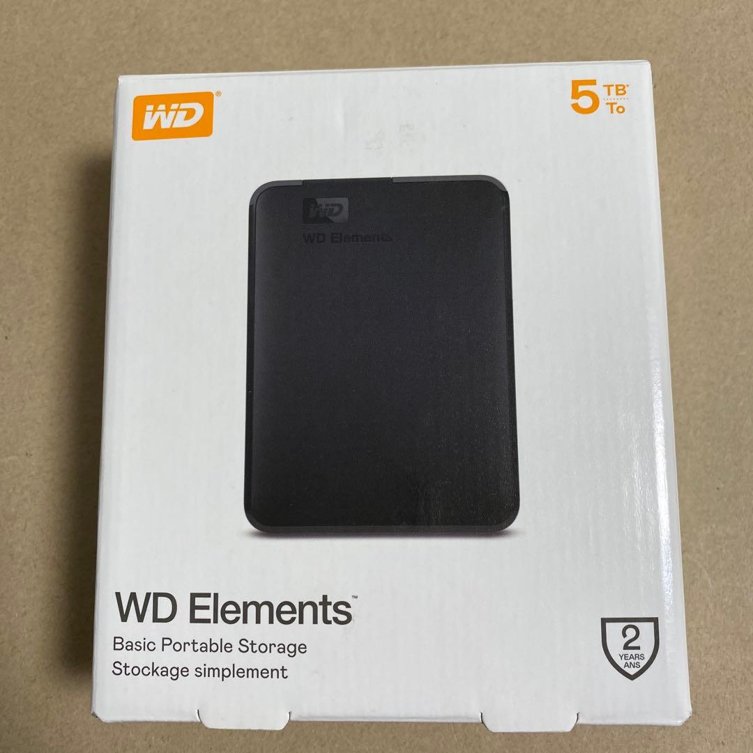 WD ポータブルHDD 5TB USB3.0 ブラック WD Elements