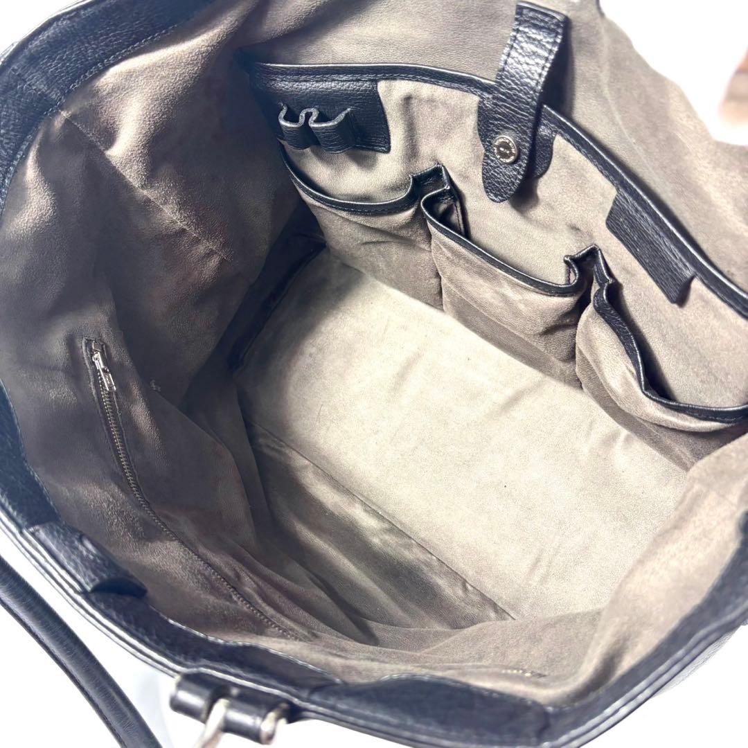 ✨希少 美品✨ペッレモルビダ トートバッグ デッキナイン A4可 レザー 黒