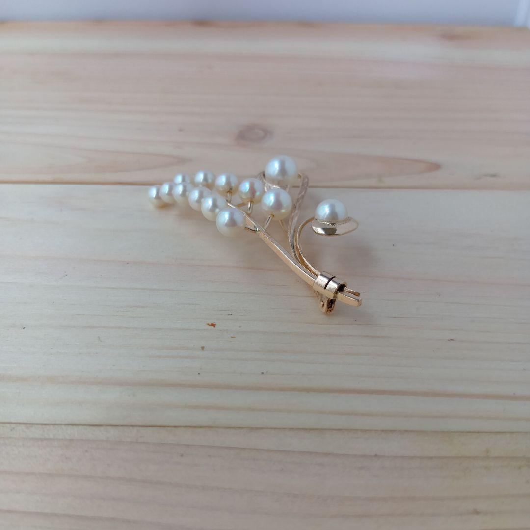 K14パールブローチ