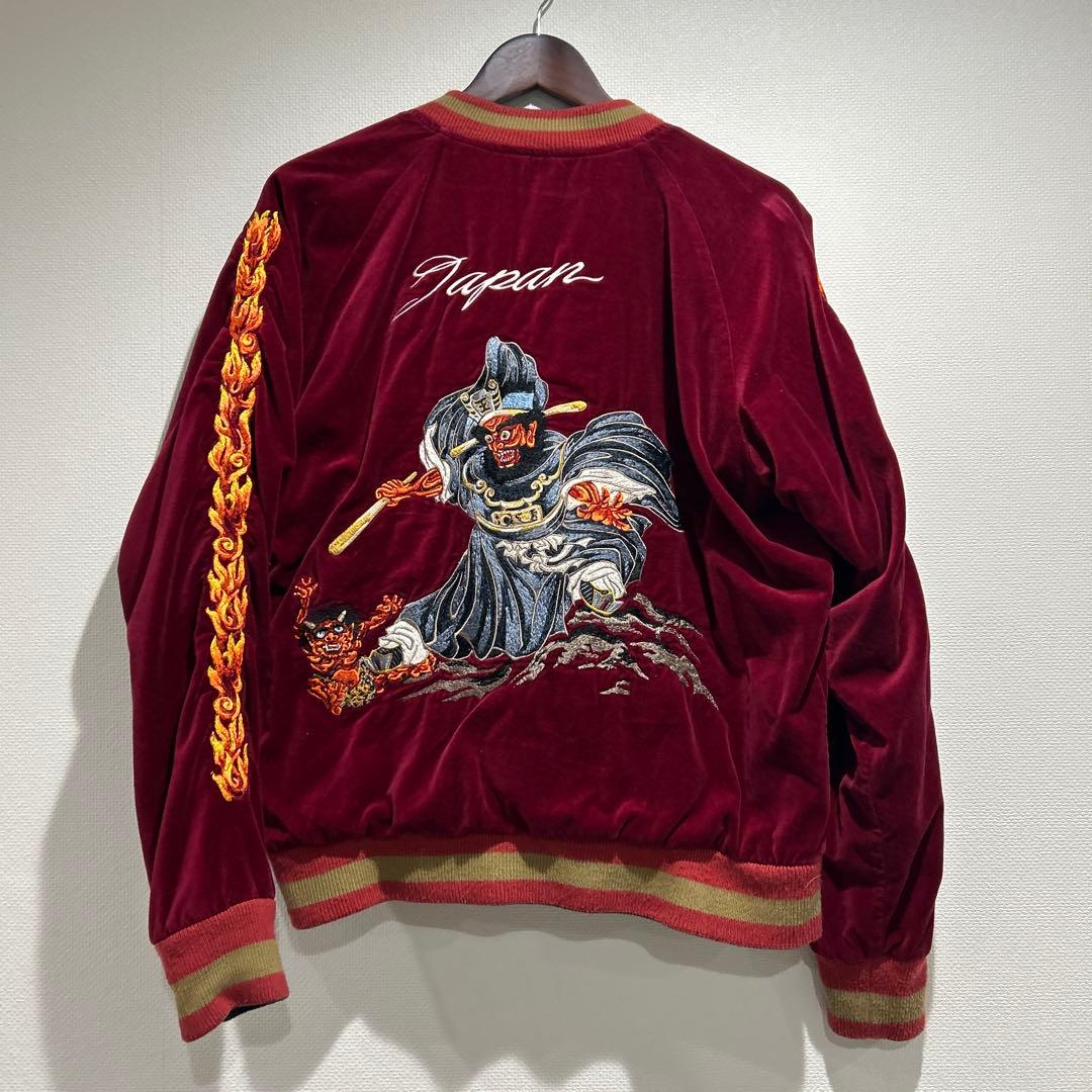 スカジャン ワインレッド ベルベット