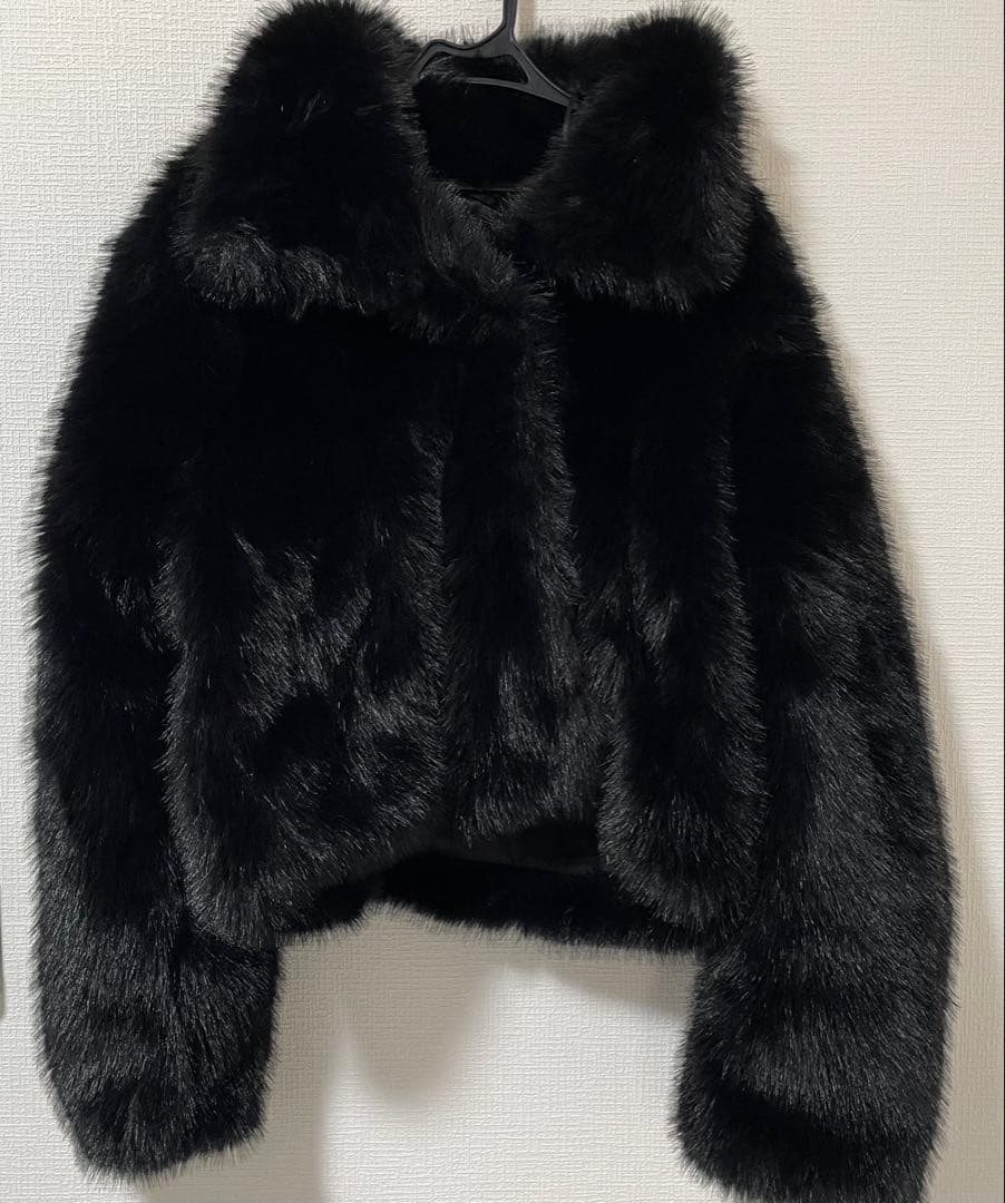 ZARA ザラ　フェイクファーショートコート　L