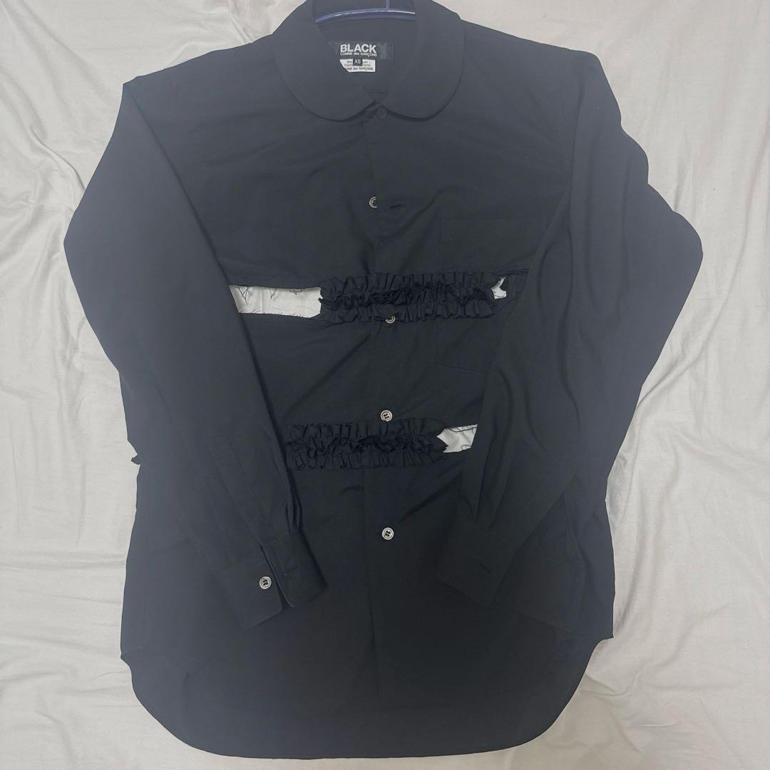 ブラックコムデギャルソン2025SS 新作ブラウス長袖シャツ