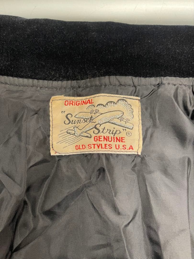 80s★ビンテージ★STRAY CATS ベロアジャケット OPTIジップ！