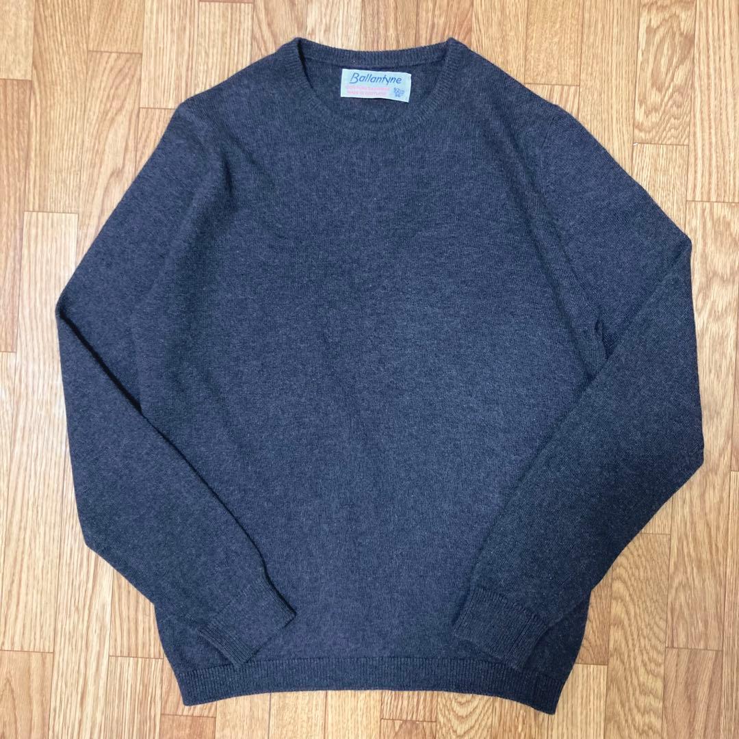 80s Ballantyne バランタイン カシミア クルーネックニット
