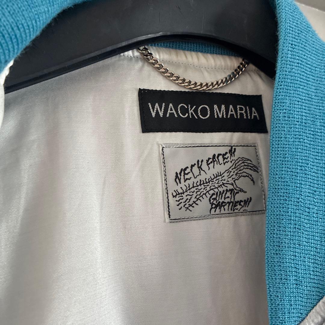 WACKO MARIA /NECK FACE 刺繍ベトジャン　シルバー (XL)