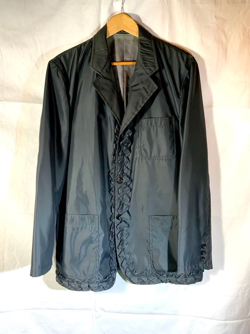 コムデギャルソン　フリル付きグレーナイロンジャケット