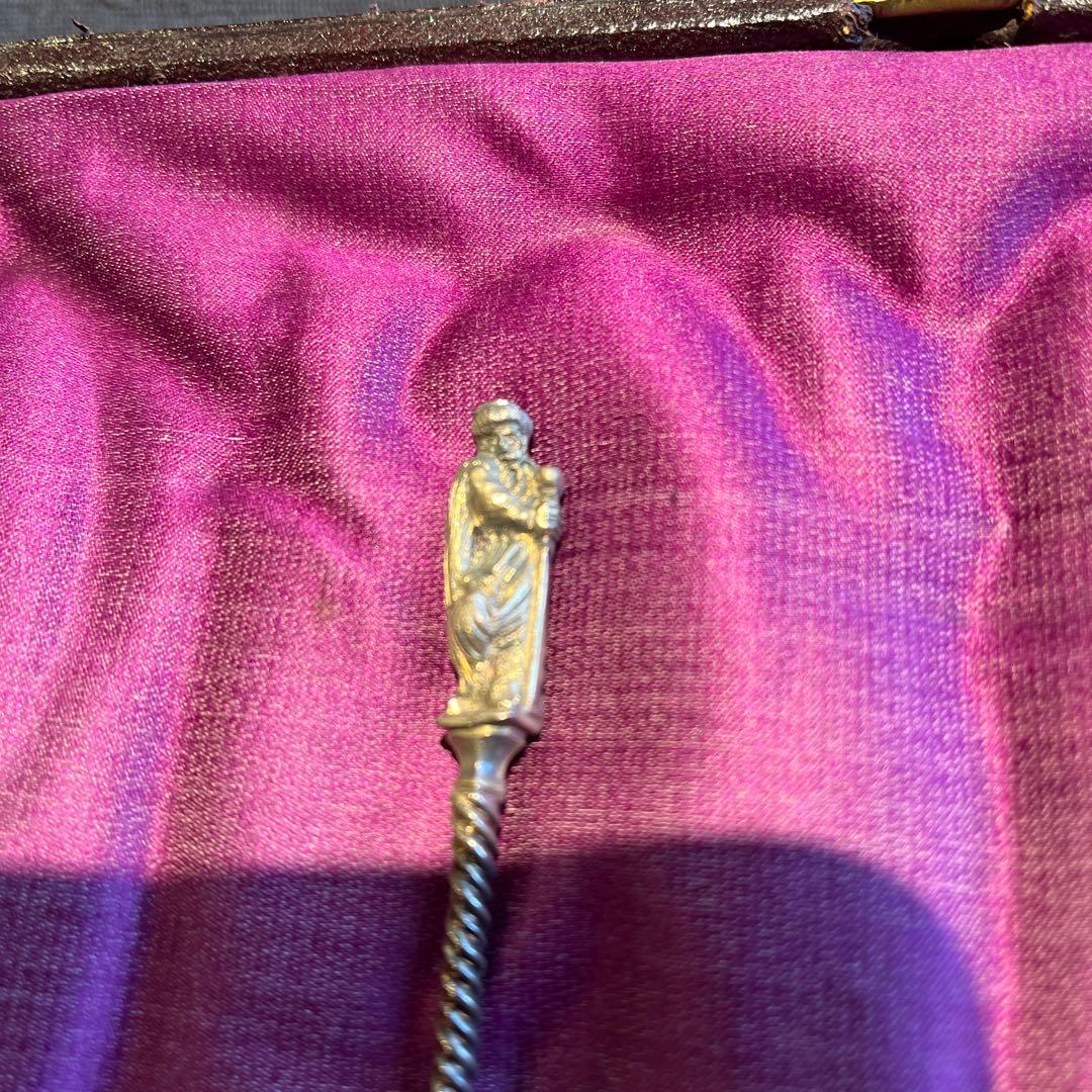 アンティーク　銀製　装飾的スプーンセット 7本