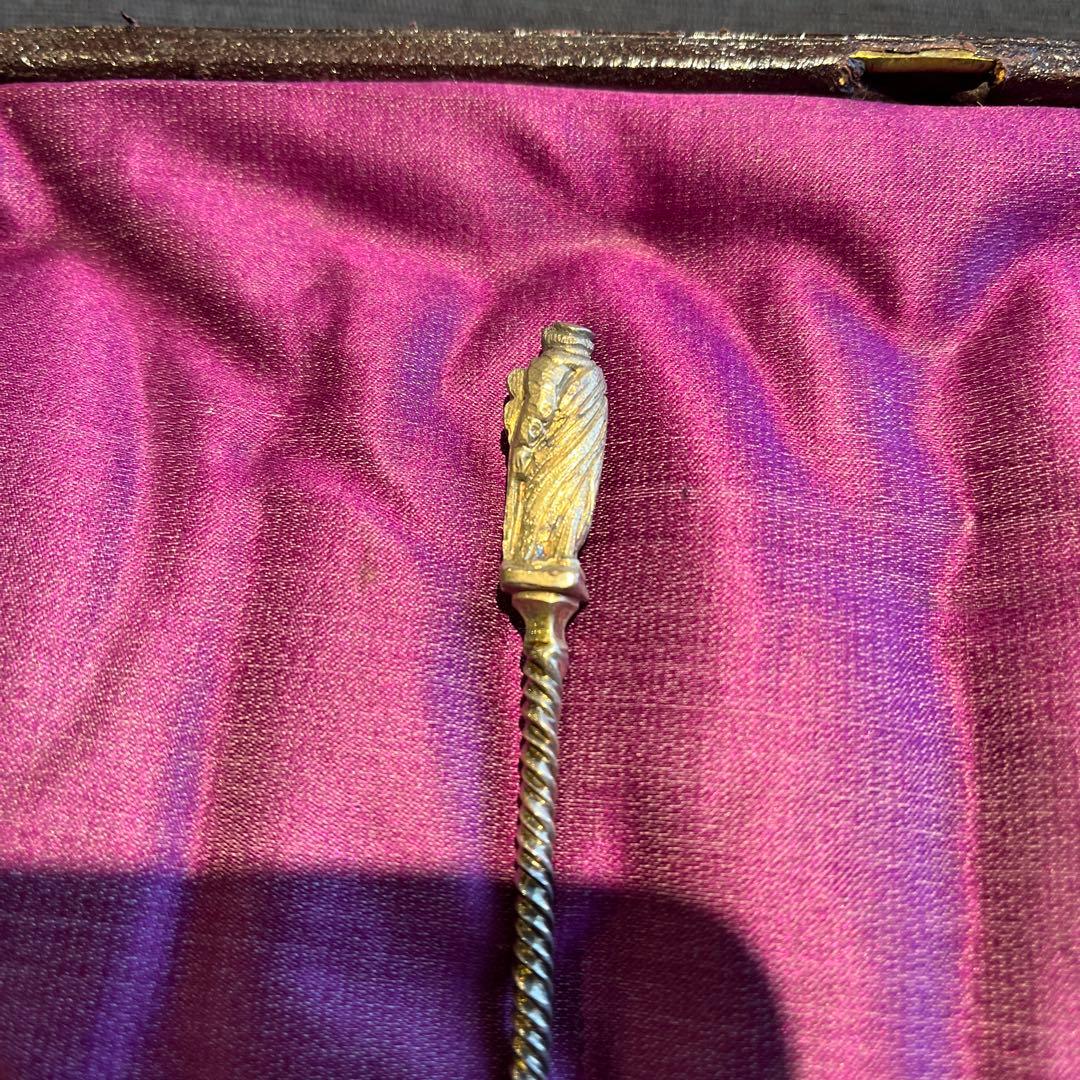 アンティーク　銀製　装飾的スプーンセット 7本