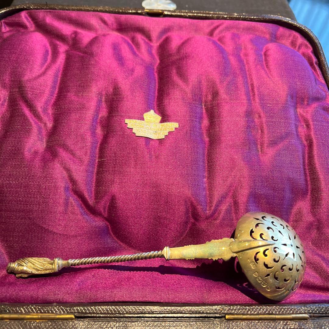 アンティーク　銀製　装飾的スプーンセット 7本