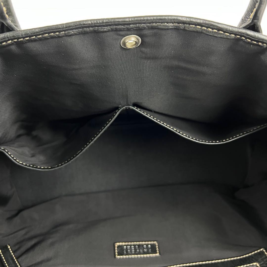 【クロコ型押し✨】 バーニーズニューヨーク レザー トートバッグ ビジネス 黒