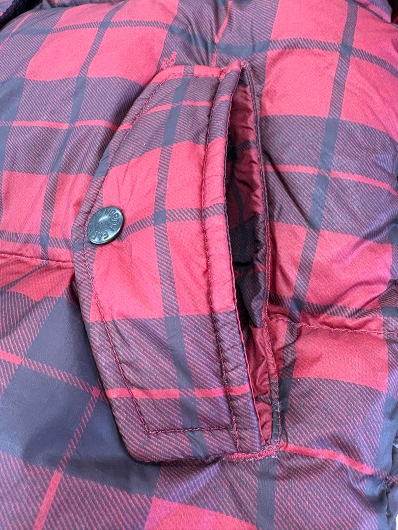 THE NORTH FACE ダウンジャケット レディース80S赤・黒チェック