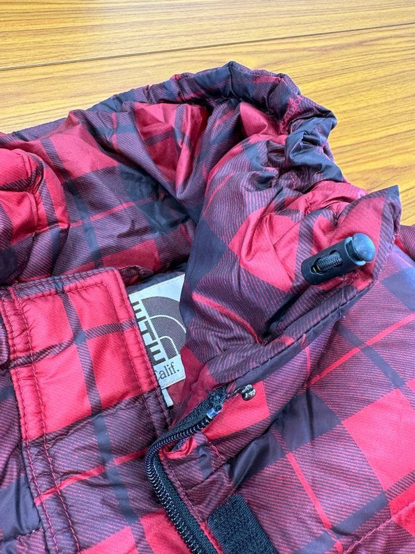 THE NORTH FACE ダウンジャケット レディース80S赤・黒チェック