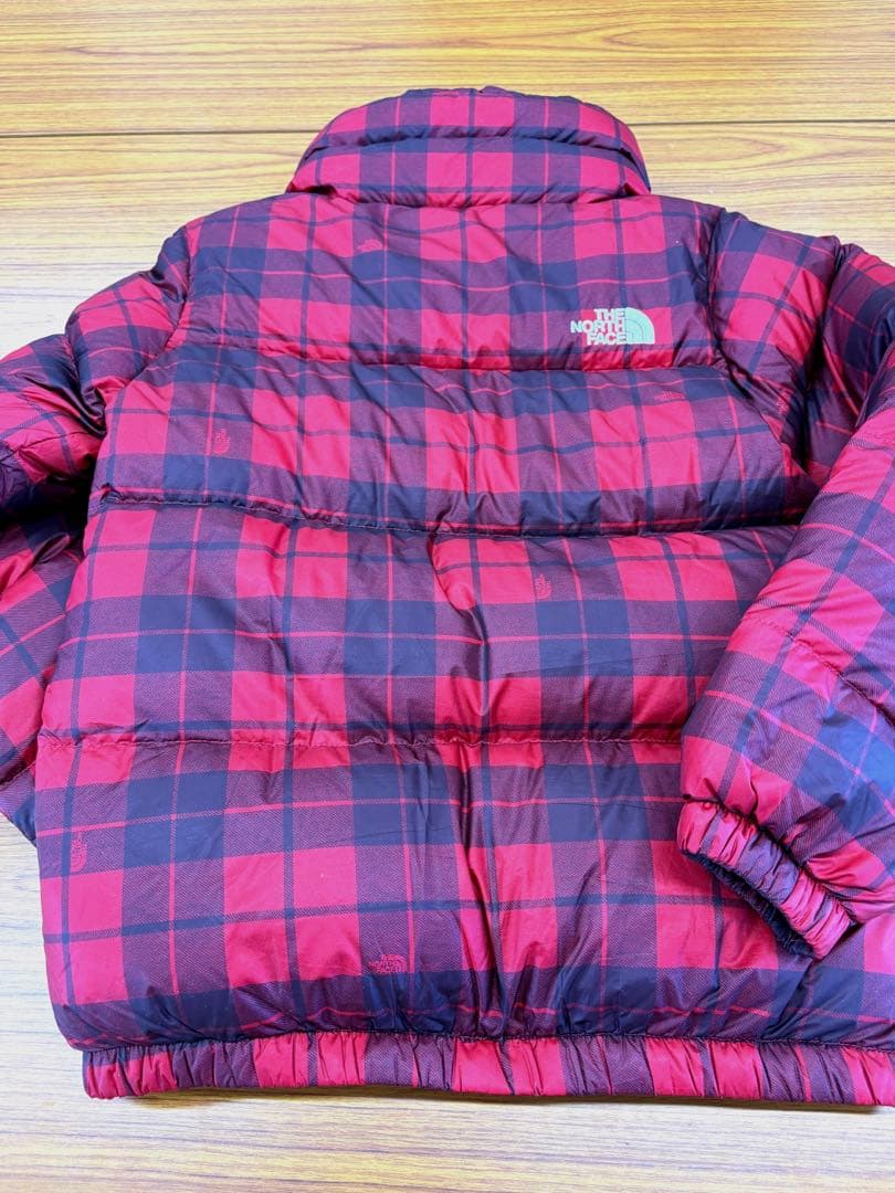 THE NORTH FACE ダウンジャケット レディース80S赤・黒チェック