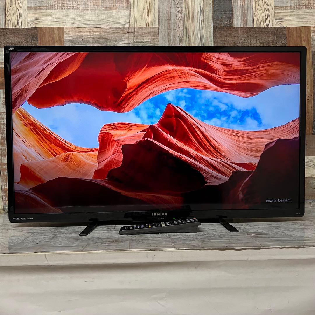 即日受渡❣️全国送料込日立40型液晶テレビ外付HDD録画可 臨場感溢れるサウンド