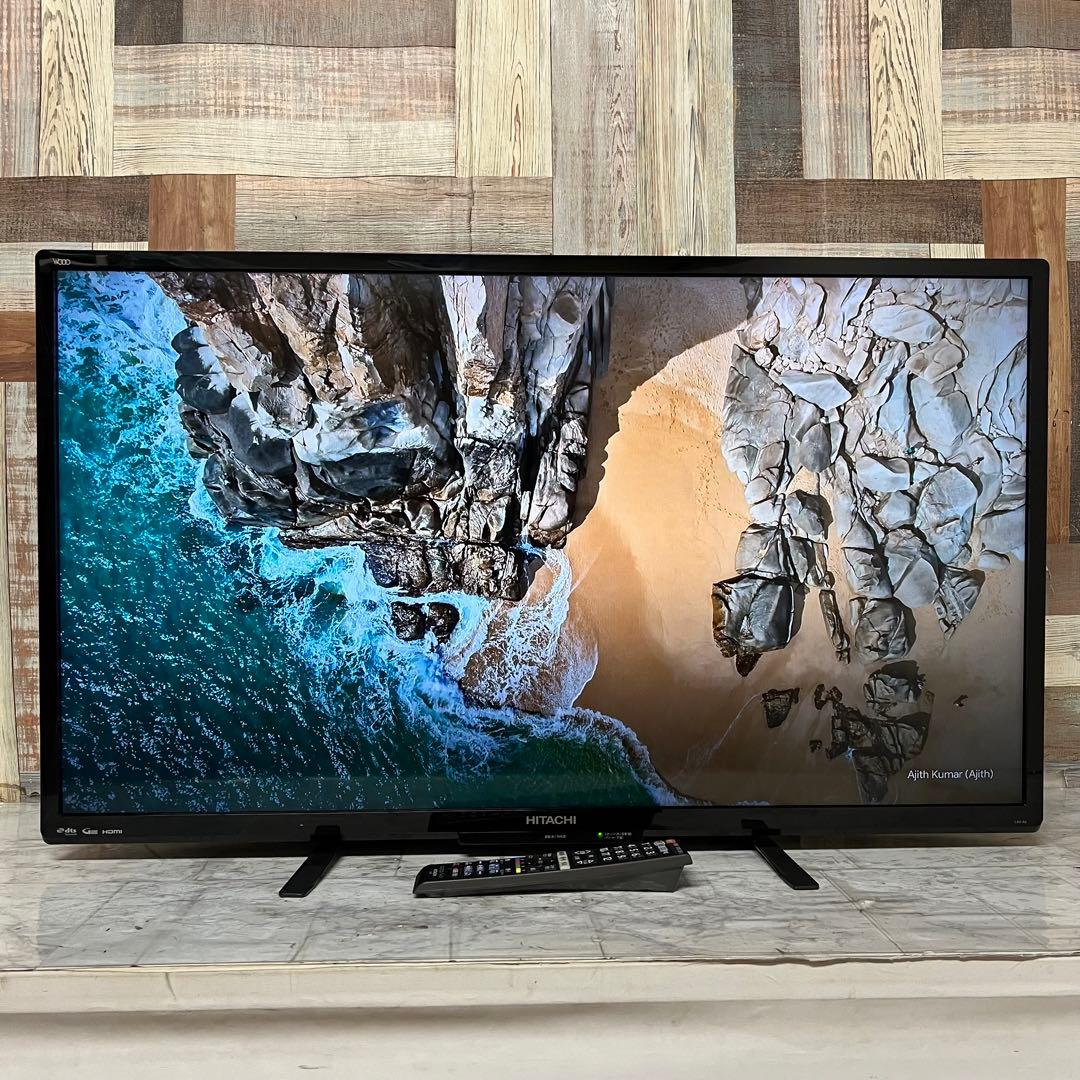 即日受渡❣️全国送料込日立40型液晶テレビ外付HDD録画可 臨場感溢れるサウンド