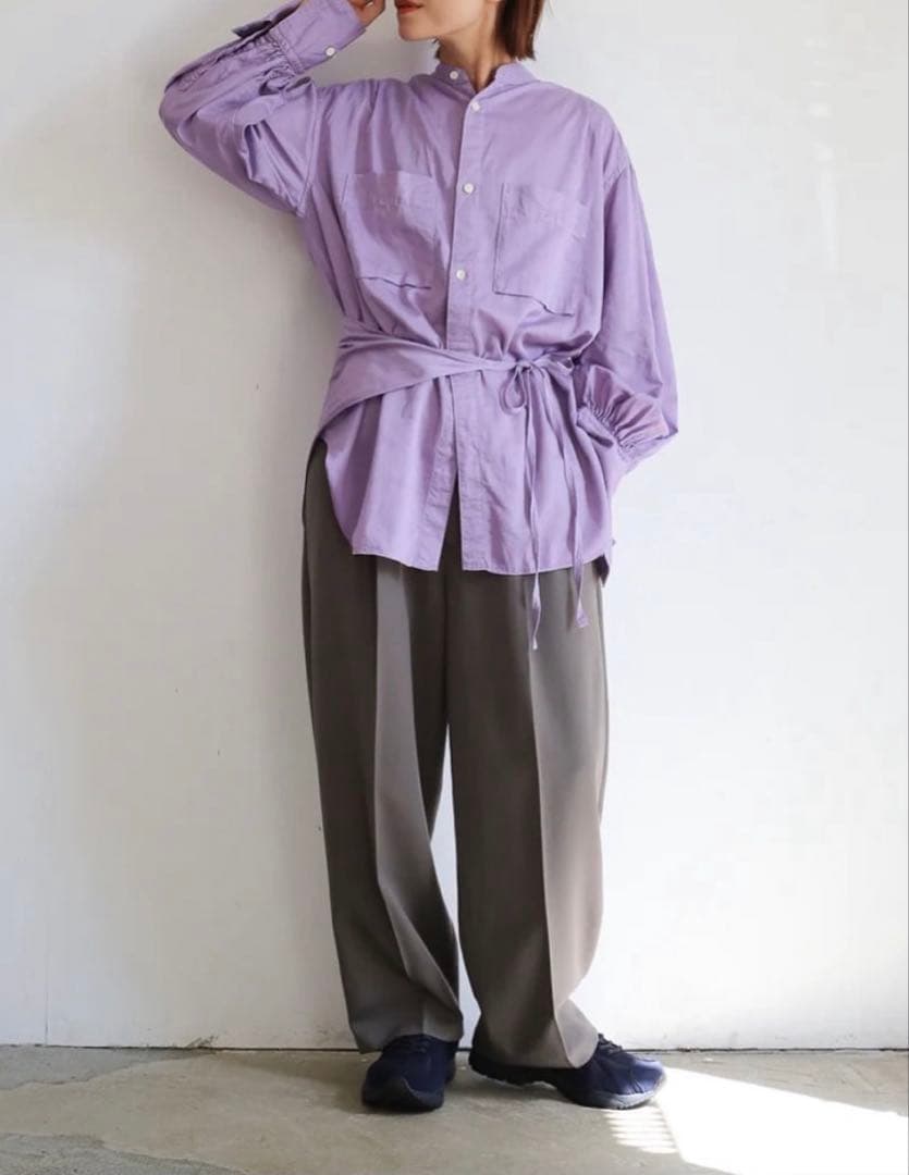 JoICEADDEDウォッシュド サテンシャツ