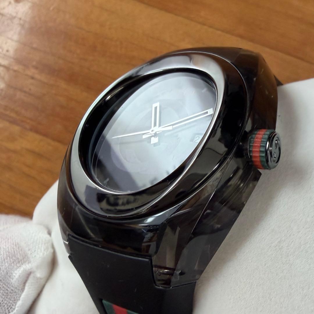 【極美品】GUCCI グッチ メンズ 時計 sync オールブラック ウォッチ