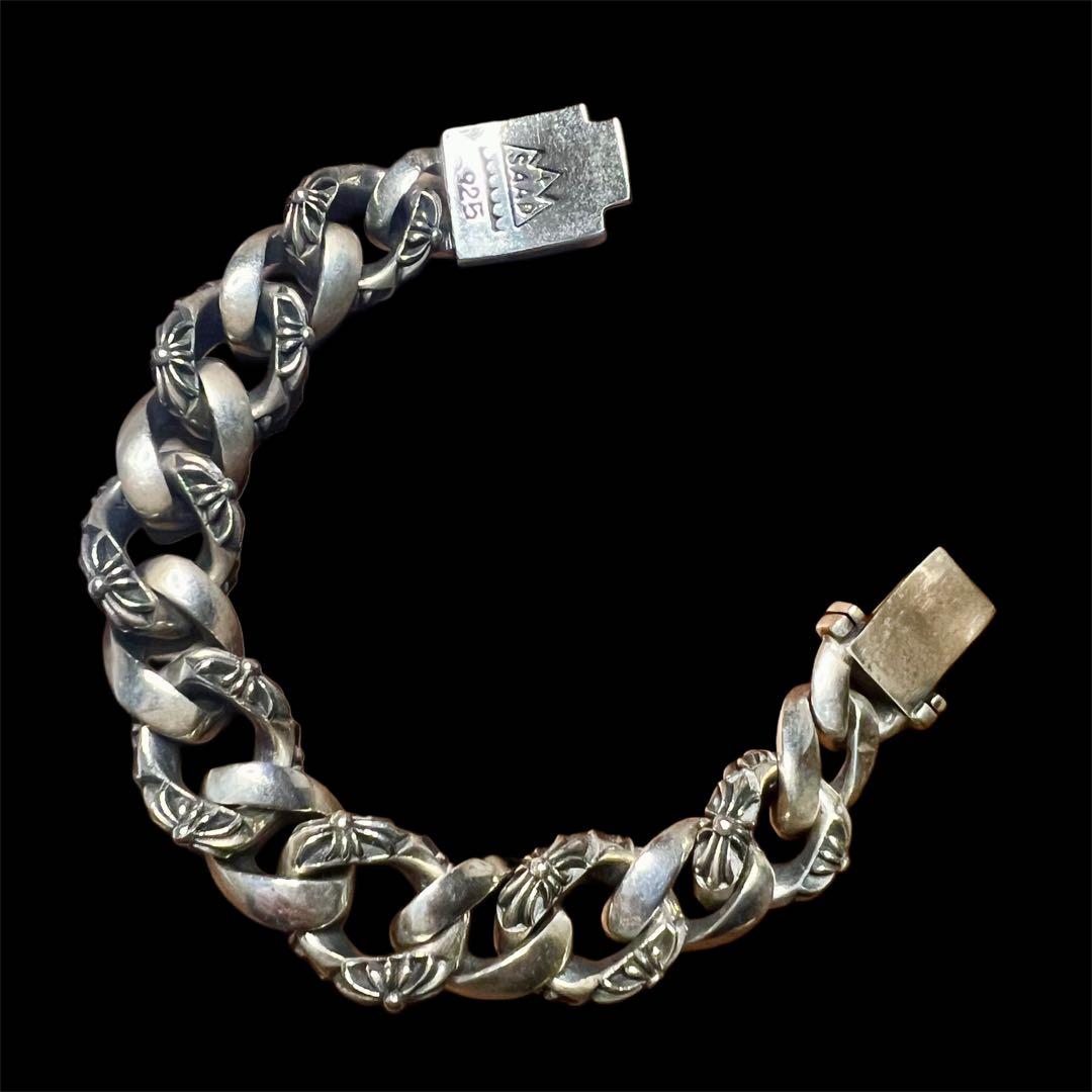 SAAD シルバー925 ヘビー チェーンブレスレット