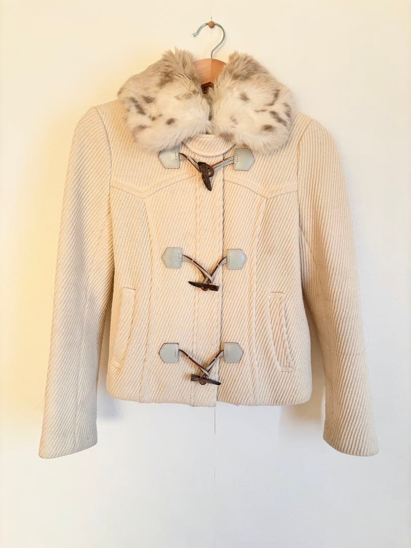 BURBERRY ブルーレーベル ダッフルコート アイボリー