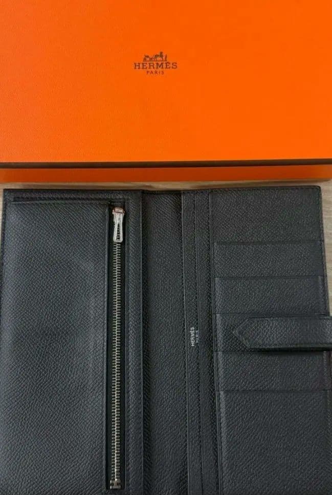 HERMES ベアンスフレ 長財布 モノクローム（ソーブラック）極美品　Z